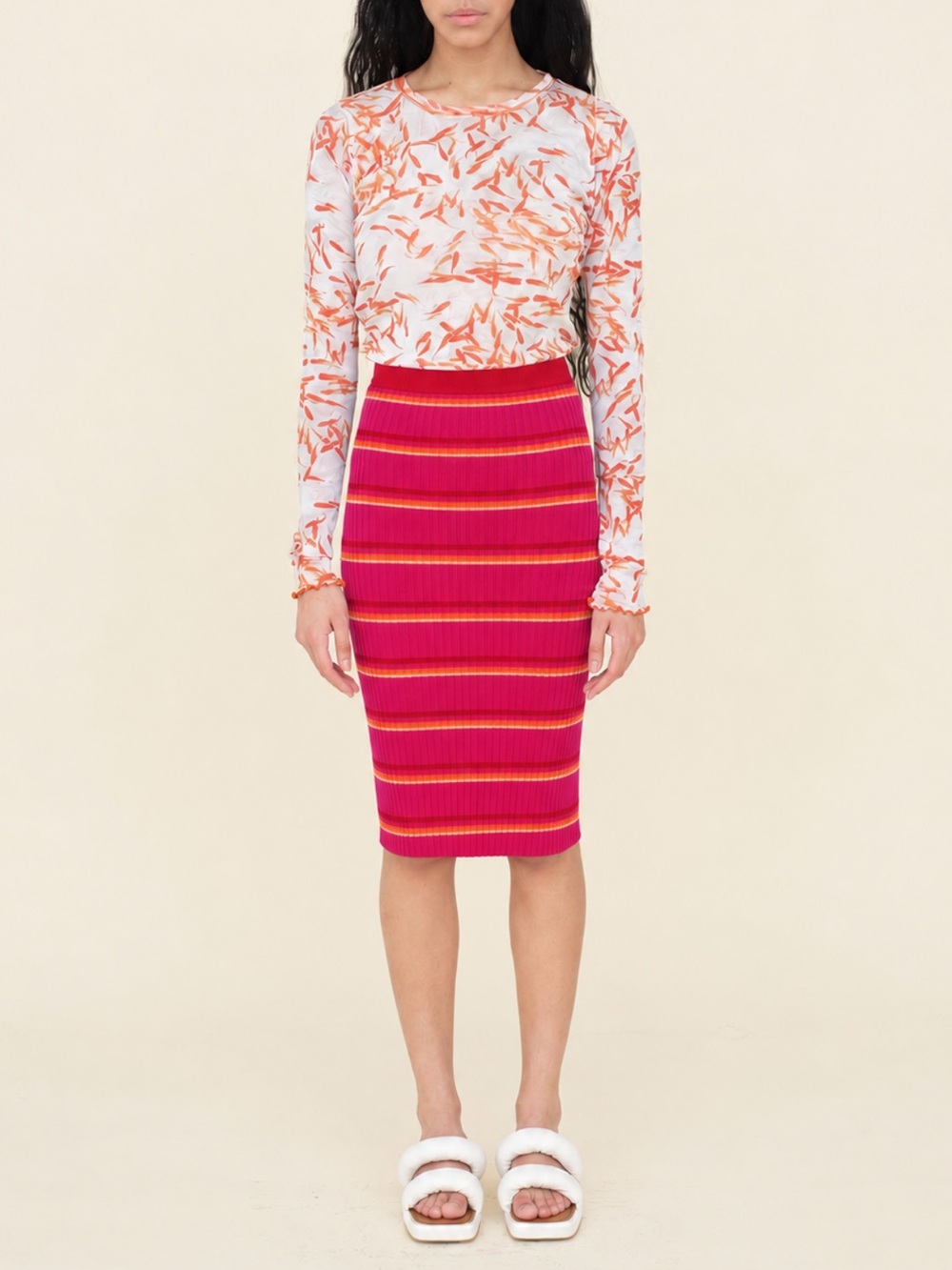 Giu Giu Nonna Skirt in Raspberry Pink Size S